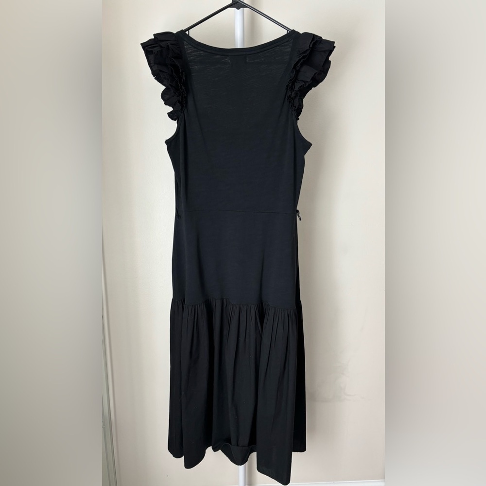 Nation Los Angeles Everleigh Frilly Dress in Jet Black size M - Picture 3 of 16